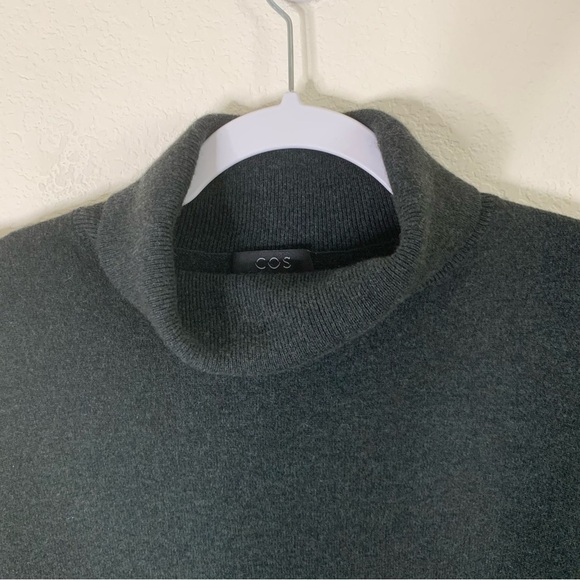 Cos Mens charcoal wool/yak turtleneck sweatshirt XL - Picture 4 of 7